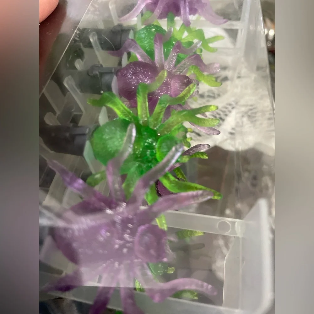 20 green and purple hanging string lights battery operated new